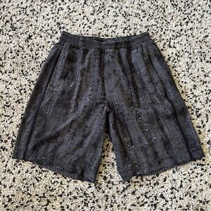 Lululemon Pace Breaker Shorts Grey Black Athletic Gym Lined Men’s Size Small